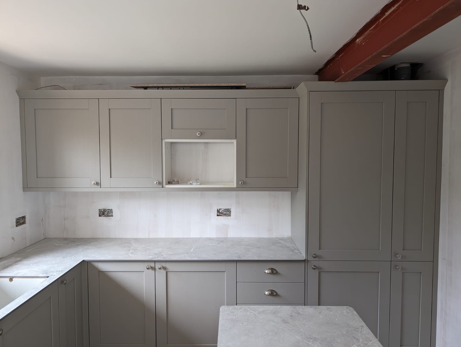 Shaker kitchen — Fitted units, island, breakfast bar, Gloucestershire